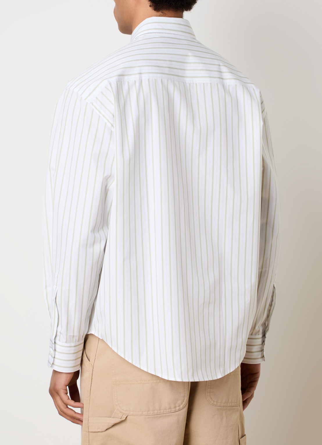 AMI Paris Regular fit overhemd met streepprint - achterkant 3 wit