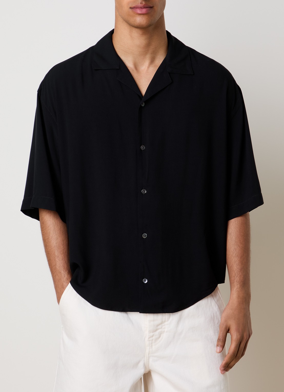AMI Paris Regular fit overhemd - detail zwart