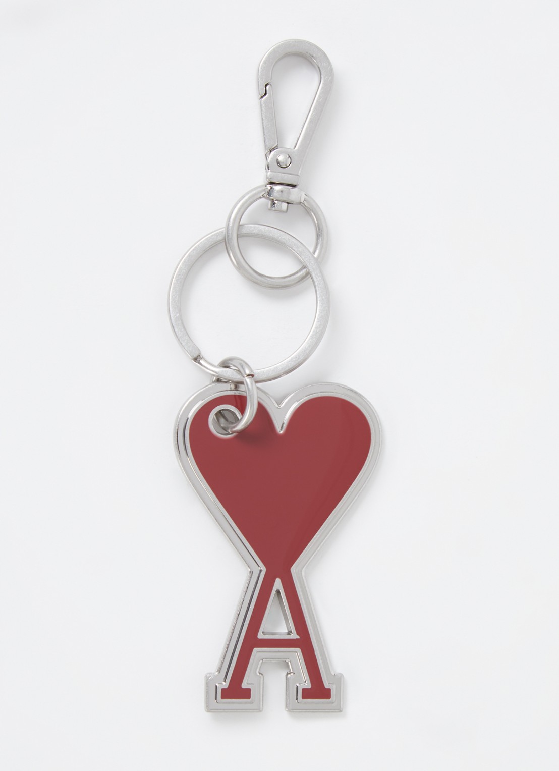 AMI Paris Sleutelhanger met logo - voorkant rood