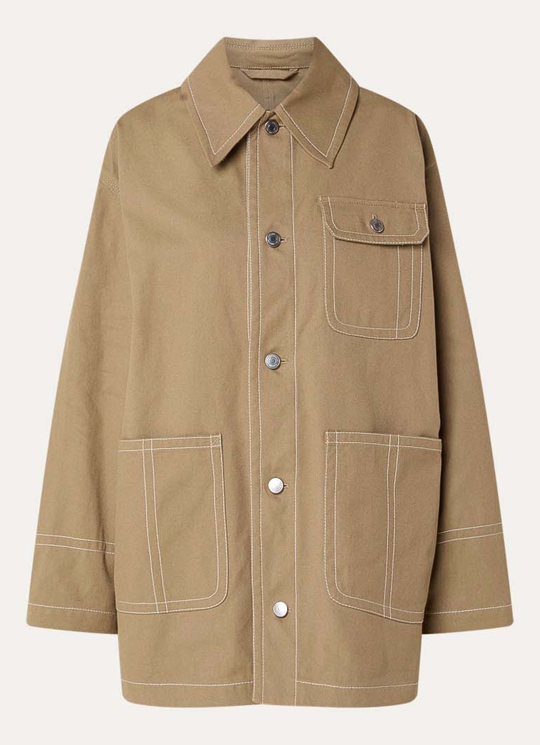 AMI Paris Spijkerjas met opgestikte zakken - voorkant 5 beige
