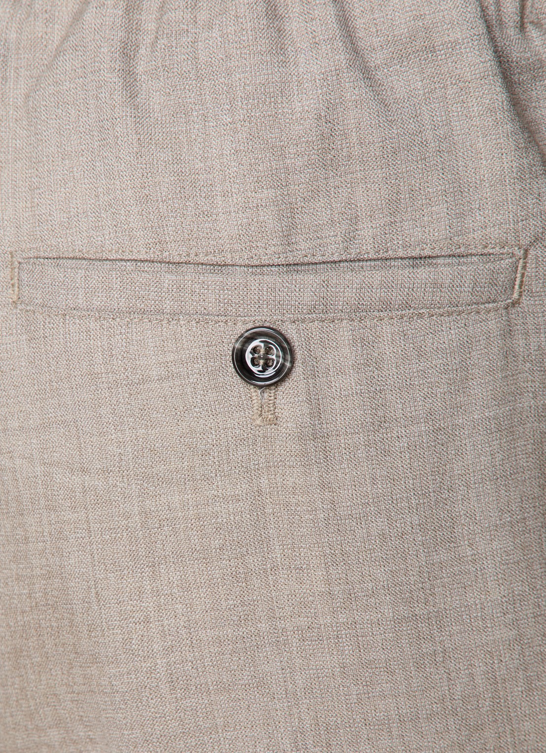 AMI Paris Straight fit pantalon van wol met steekzakken - detail 3 zand