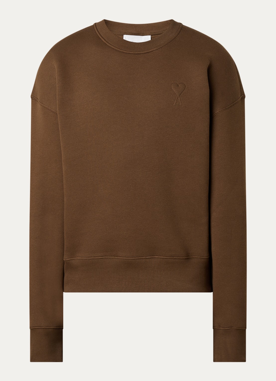 AMI Paris Sweater met logo - voorkant 3 bruin