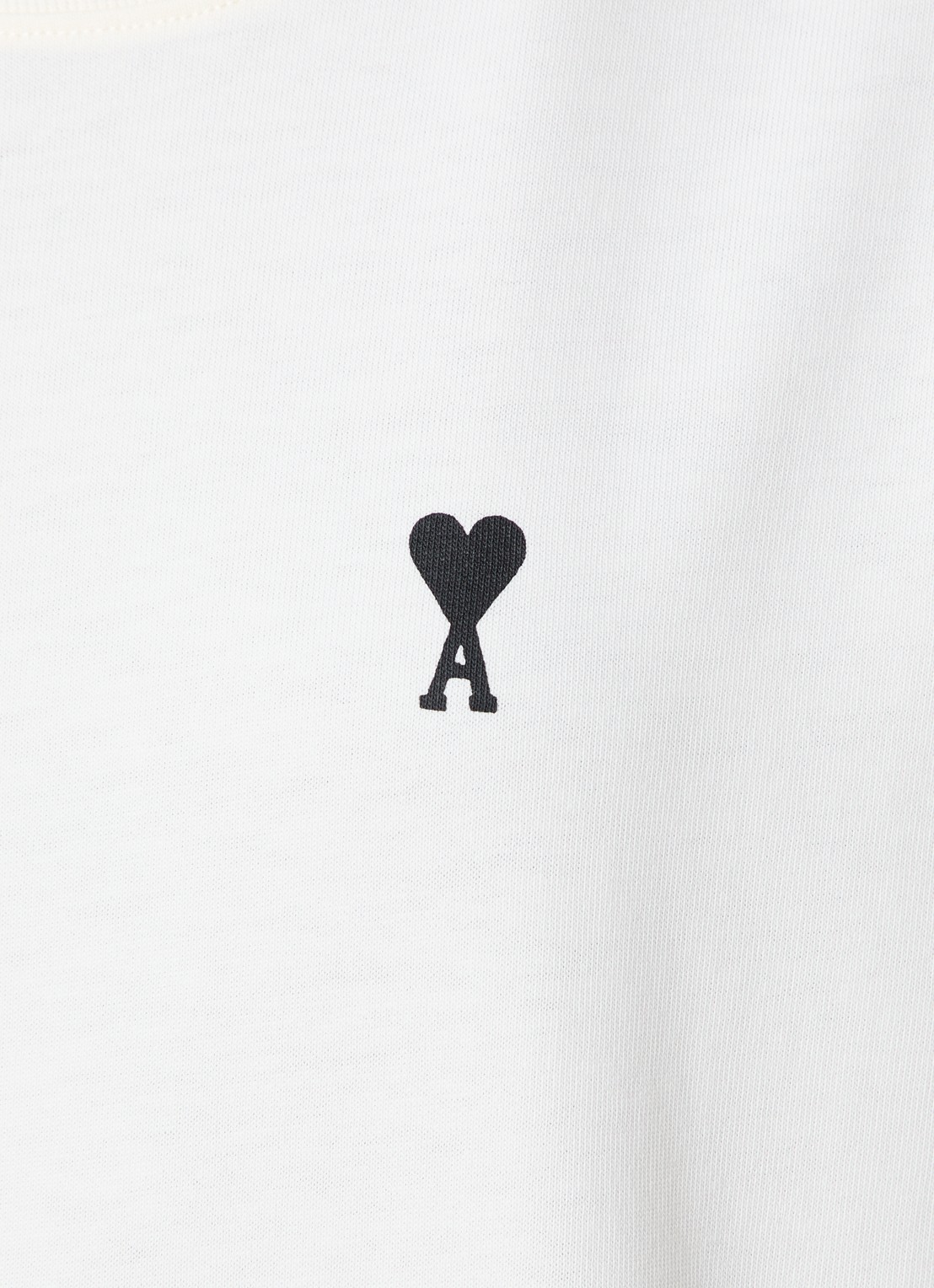 Ami Paris T-shirt met logo- en backprint - detail 3 creme