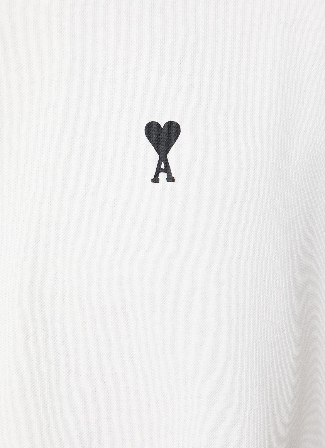 AMI Paris T-shirt met logo- en backprint - detail 2 gebroken wit