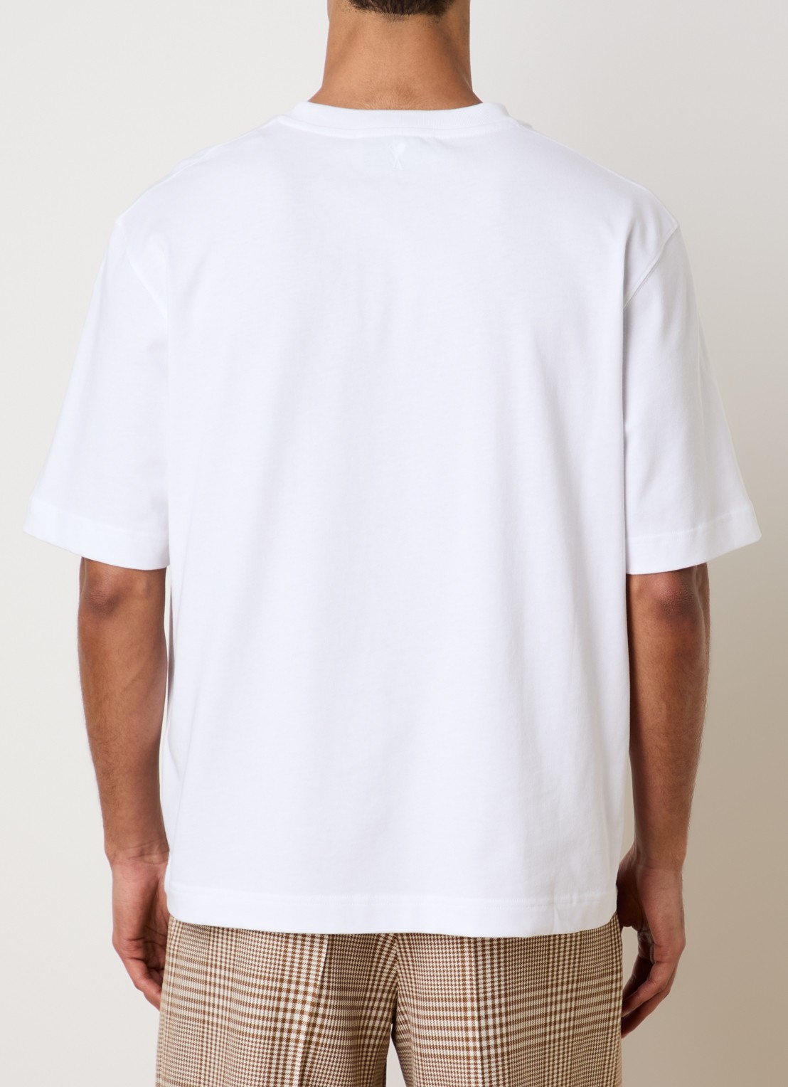 AMI Paris T-shirt met logoprint - achterkant 5 wit