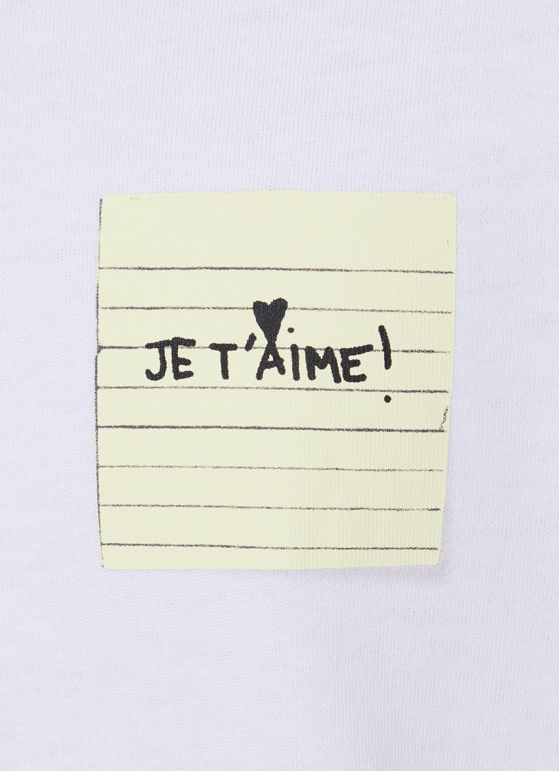 AMI Paris T-shirt met logoprint - detail 4 wit