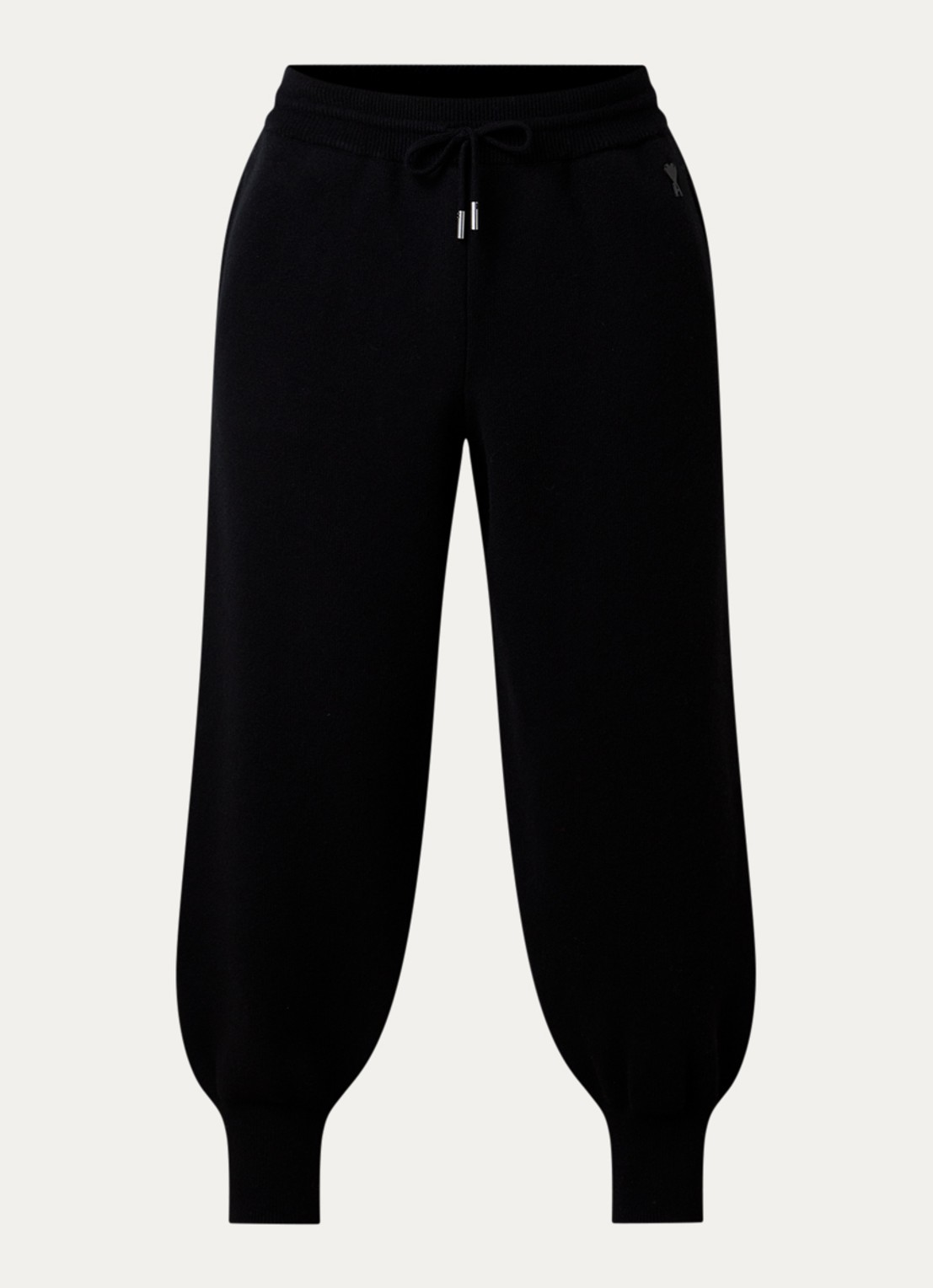 AMI Paris Tapered fit broek met steekzakken - voorkant 5 zwart