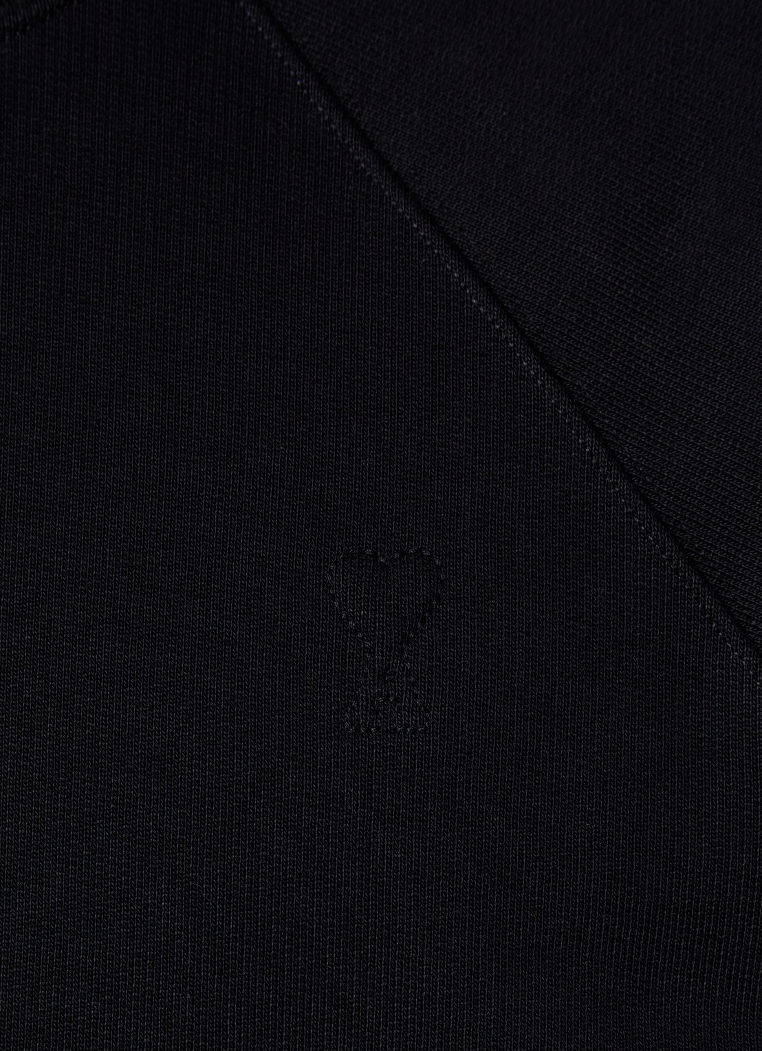 AMI Paris Tonal sweater met ronde hals - detail 2 zwart