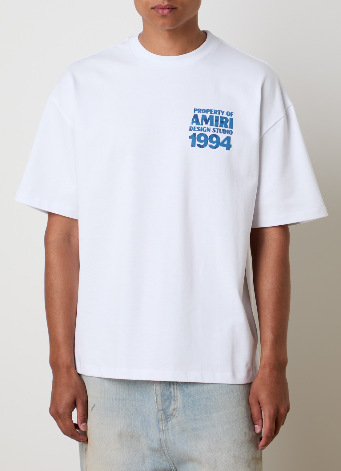AMIRI 1994 T-shirt met logo- en backprint - achterkant wit