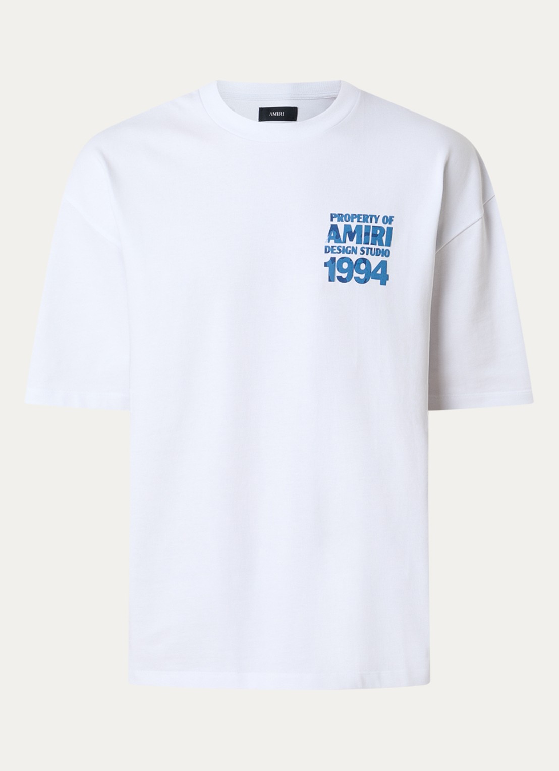 AMIRI 1994 T-shirt met logo- en backprint - voorkant 2 wit