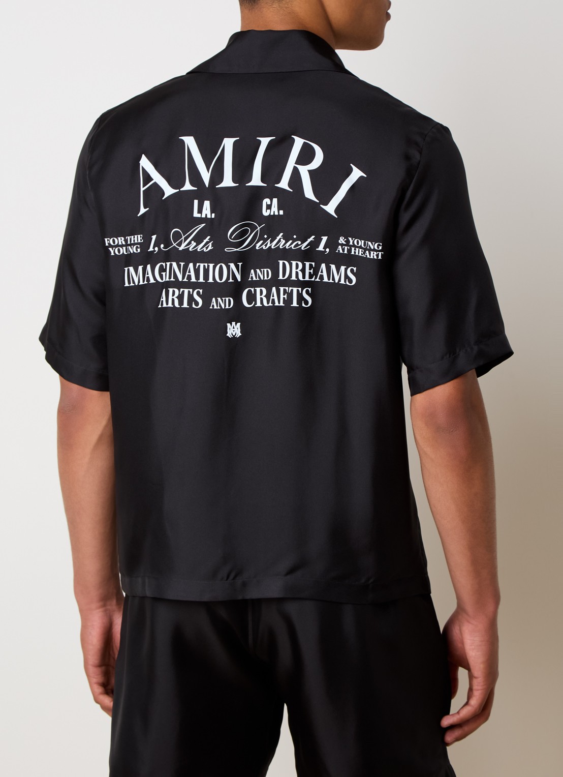 AMIRI Arts District overhemd van zijde met logo - detail 4 zwart