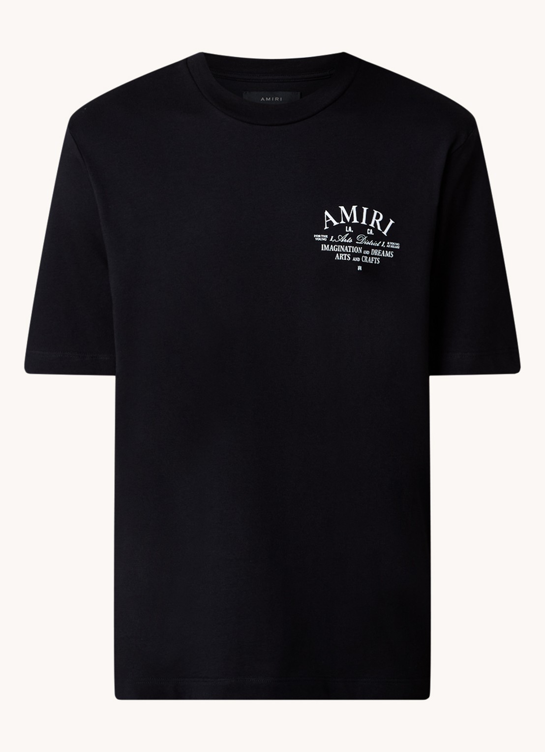 AMIRI Arts District T-shirt met logo - voorkant 3 zwart