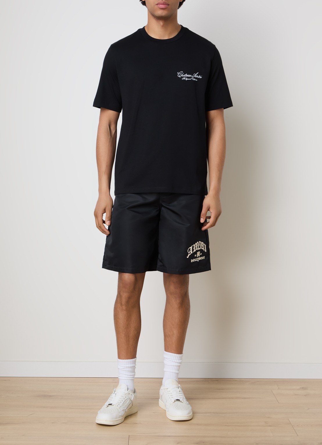 AMIRI Chateau T-shirt met print - voorkant 2 zwart