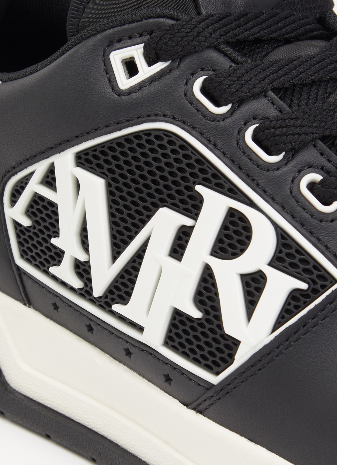 AMIRI Classic Low sneaker van leer met logo en details van mesh - detail 5 zwart