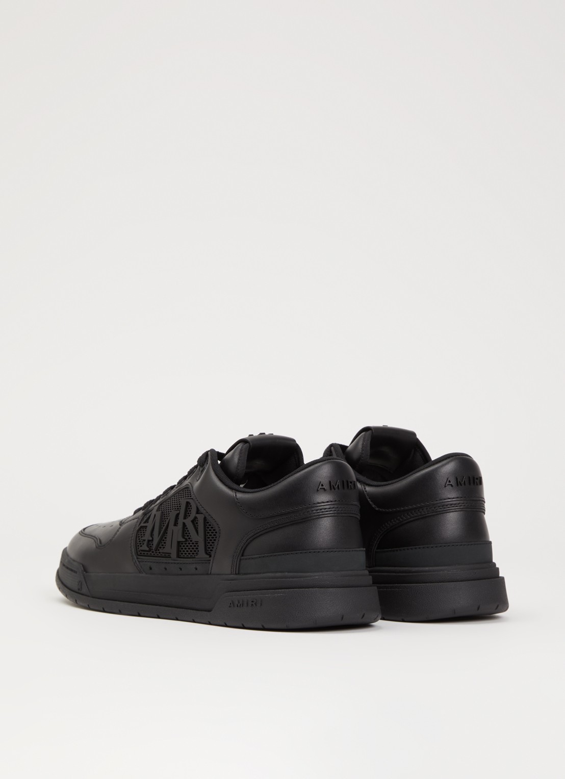 AMIRI Classic Low sneaker van leer met logo - achterkant 3 zwart