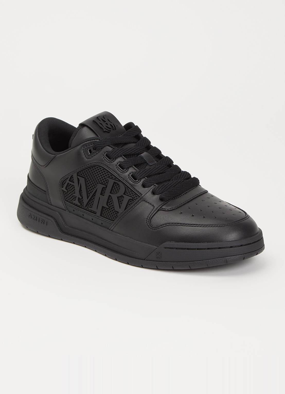 AMIRI Classic Low sneaker van leer met logo - voorkant zwart