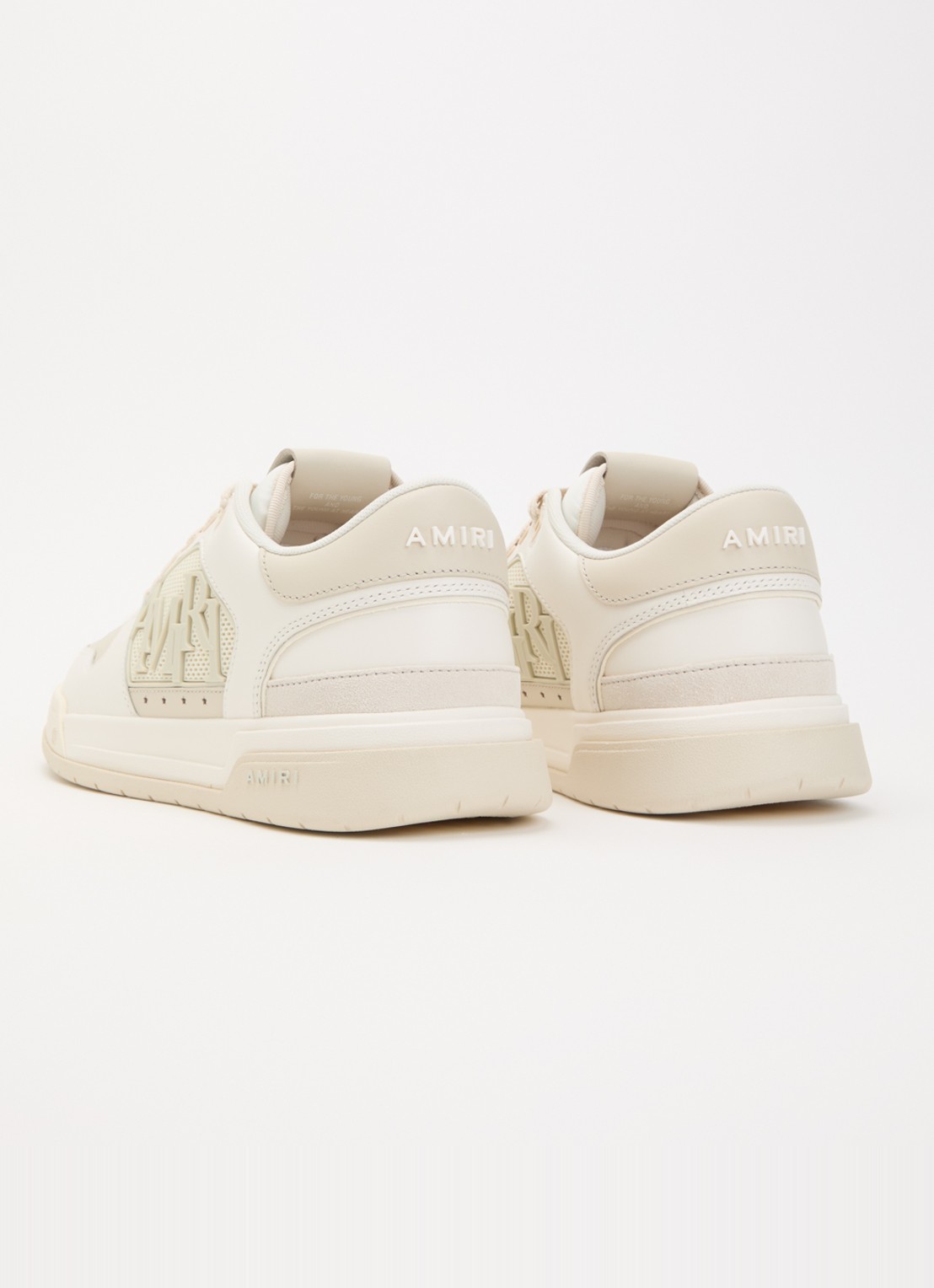 AMIRI Classic sneaker van kalfsleer met logo  - achterkant wit