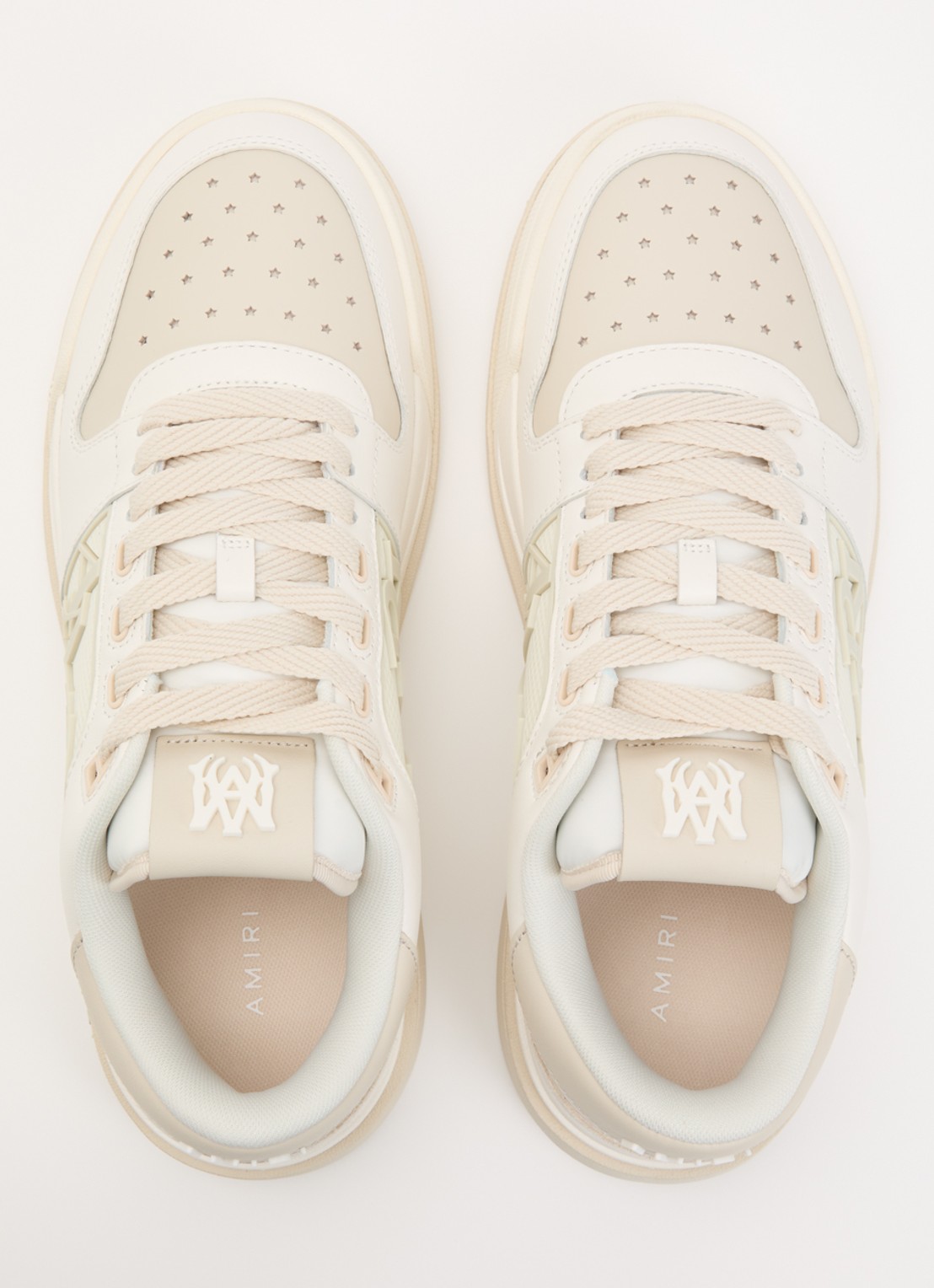 AMIRI Classic sneaker van kalfsleer met logo  - detail 4 wit