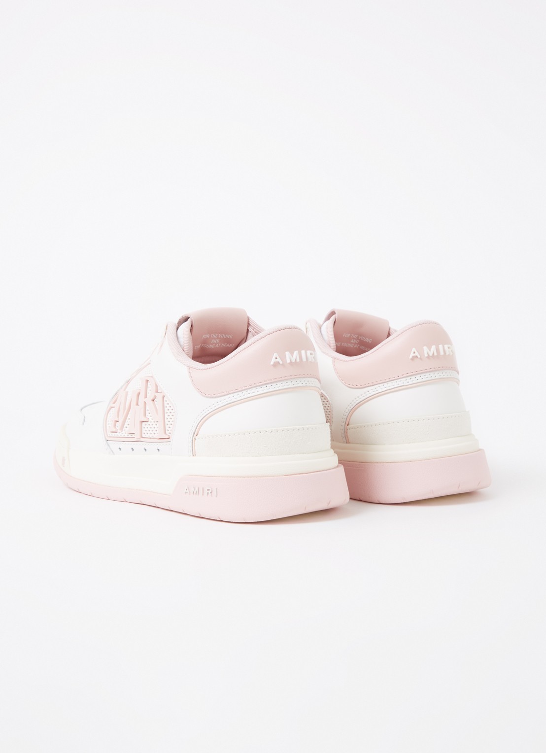 AMIRI Classic sneaker van leer met logo - achterkant 7 wit