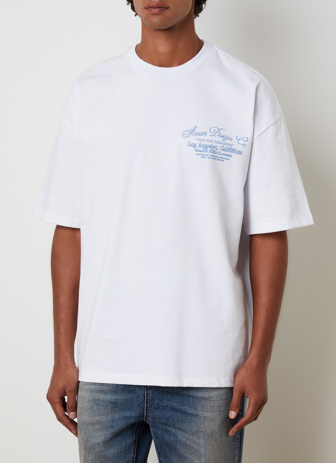AMIRI Dreamers Chain T-shirt met logo- en backprint - achterkant wit