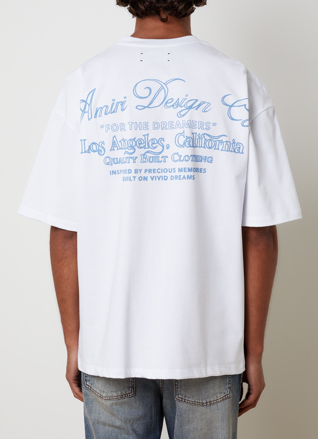 AMIRI Dreamers Chain T-shirt met logo- en backprint - detail 4 wit