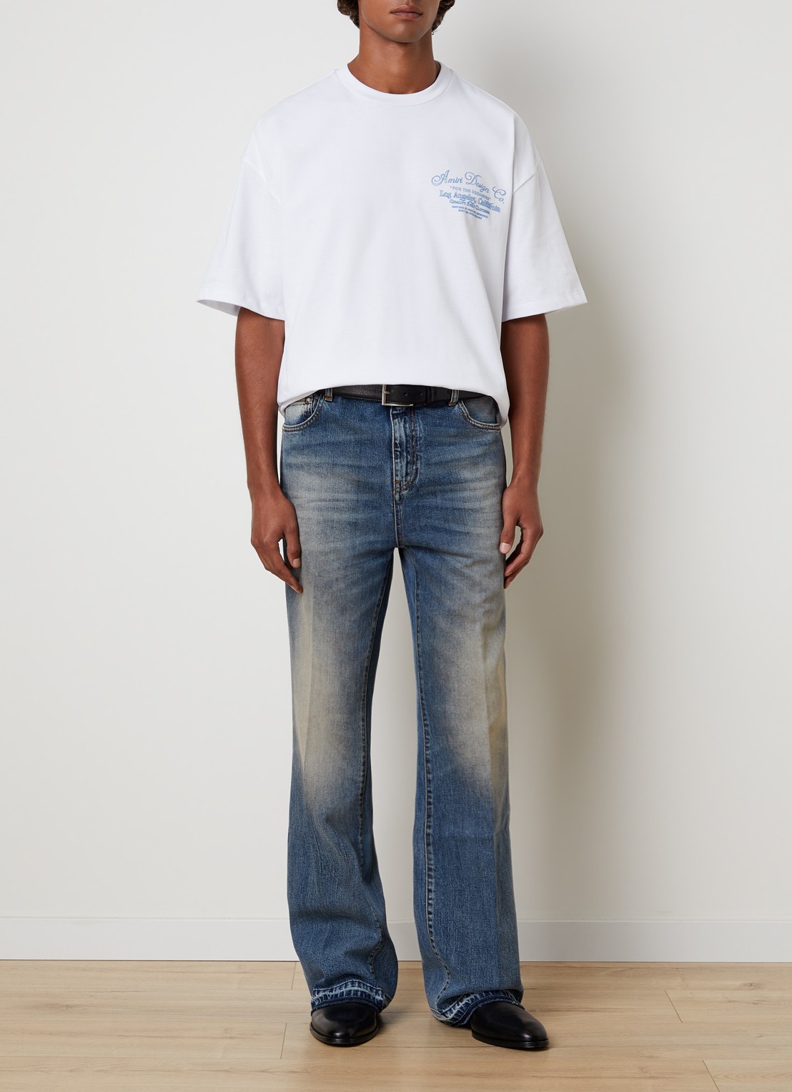 AMIRI Dreamers Chain T-shirt met logo- en backprint - voorkant 3 wit