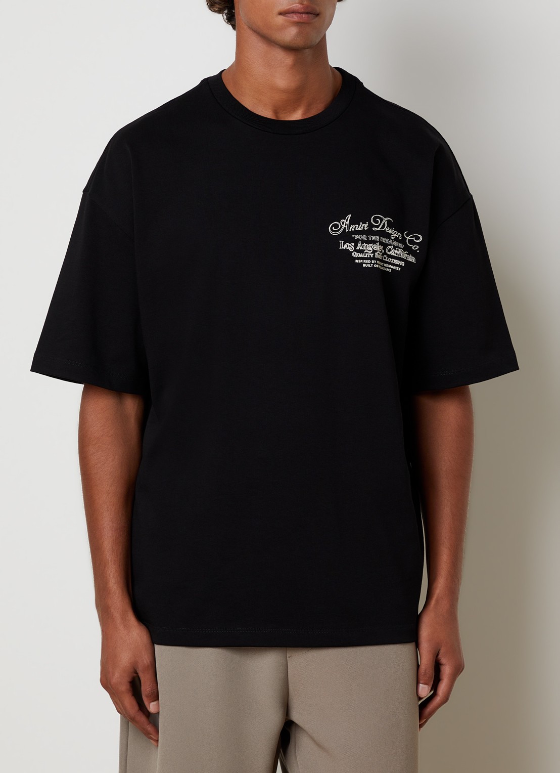 AMIRI Dreamers Chain T-shirt met logo- en backprint - achterkant 3 zwart