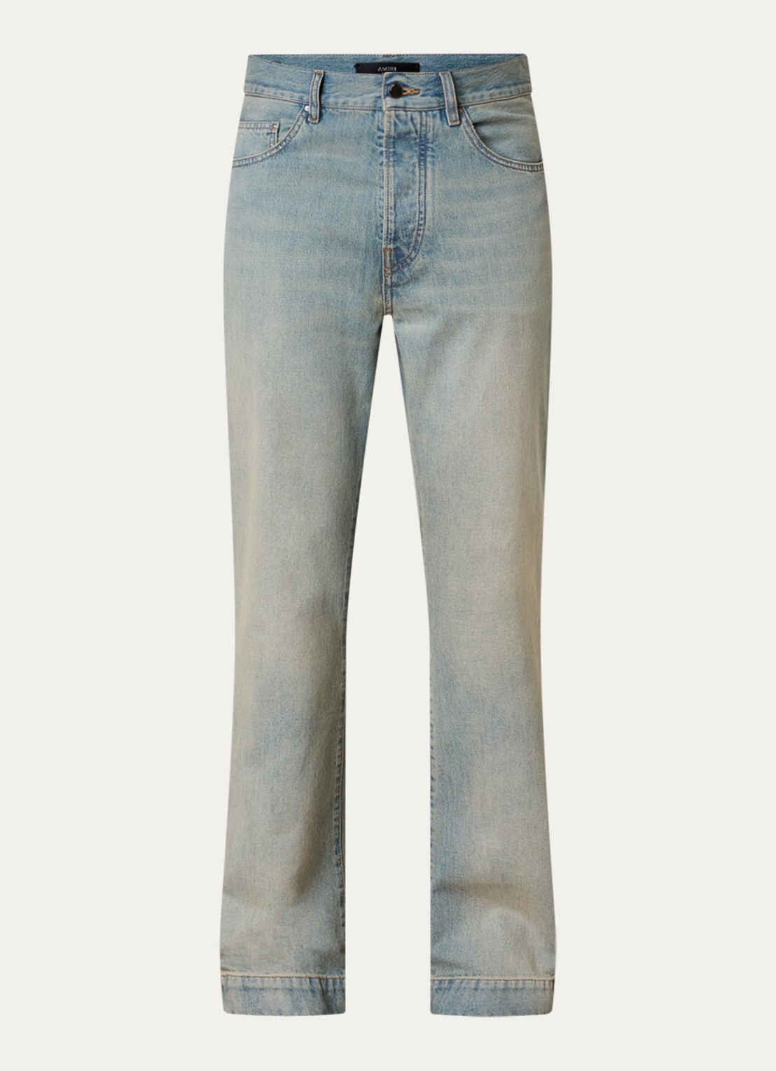 AMIRI Flared jeans met medium wassing en steekzakken - voorkant indigo