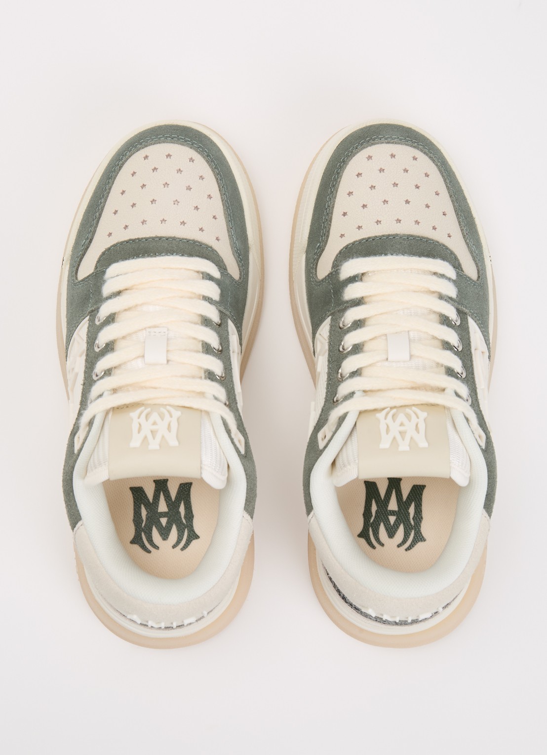 AMIRI Glitter Classic sneaker met suède details - detail 3 olijfgroen