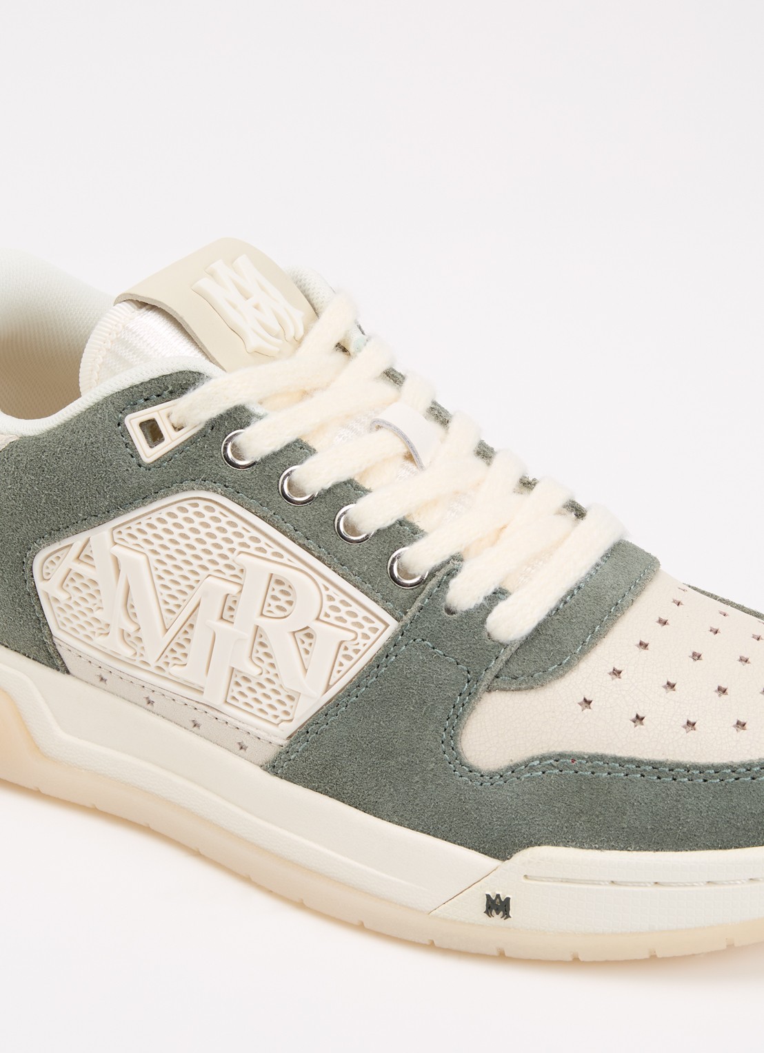 AMIRI Glitter Classic sneaker met suède details - detail 5 olijfgroen