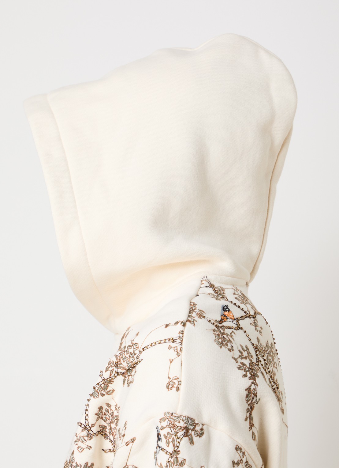 AMIRI Hoodie met borduring en kralendecoratie - detail 5 ivoor