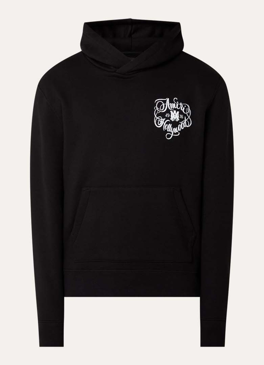 AMIRI Hoodie met logo- en backprint - voorkant 5 zwart