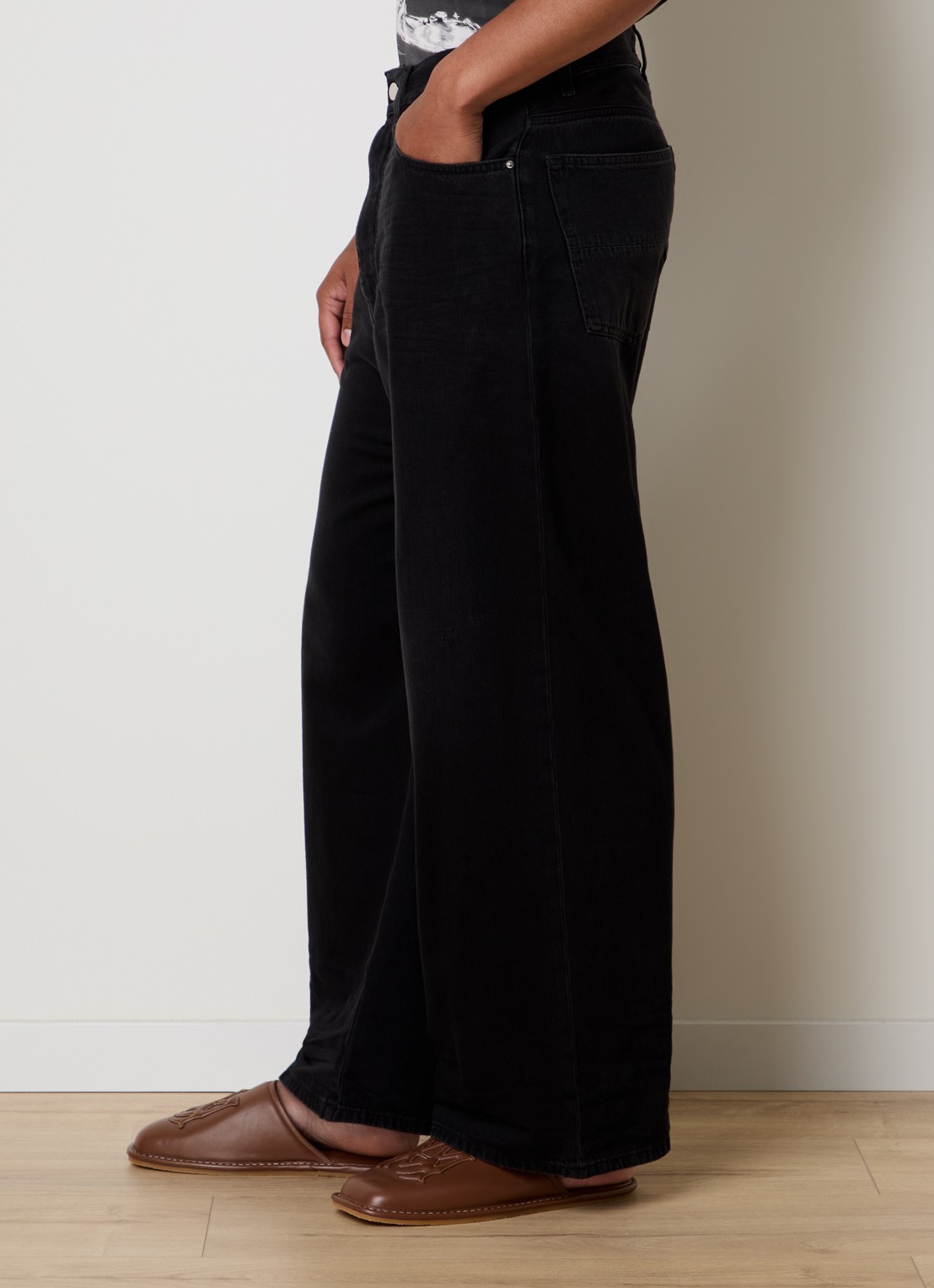 AMIRI Loose fit jeans met logo en steekzakken - detail 2 zwart