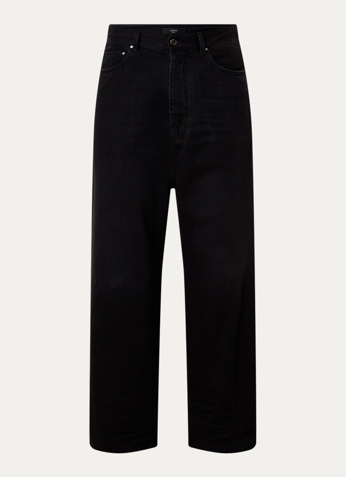 AMIRI Loose fit jeans met logo en steekzakken - voorkant 4 zwart
