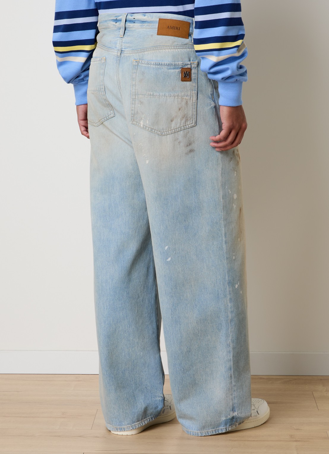 AMIRI Loose fit jeans met logo en steekzakken - achterkant 6 indigo
