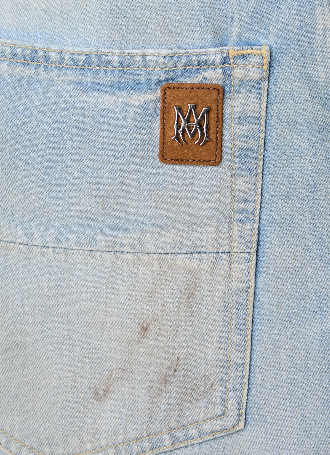 AMIRI Loose fit jeans met logo en steekzakken - detail 3 indigo