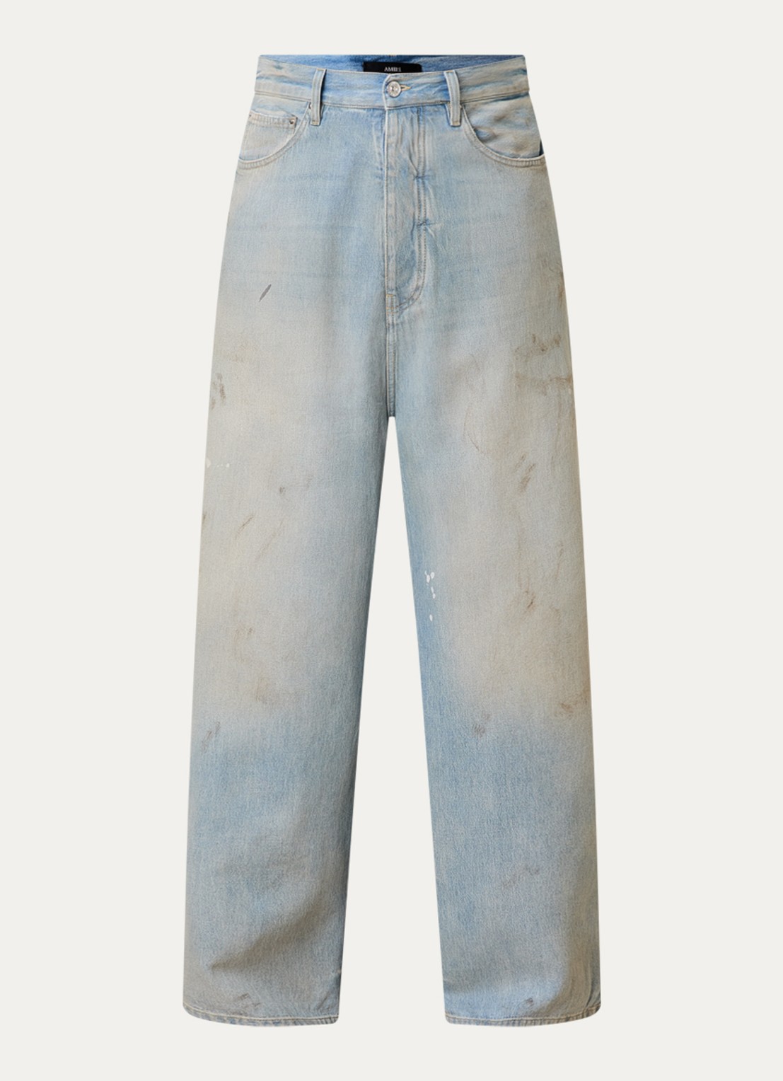 AMIRI Loose fit jeans met logo en steekzakken - voorkant 4 indigo