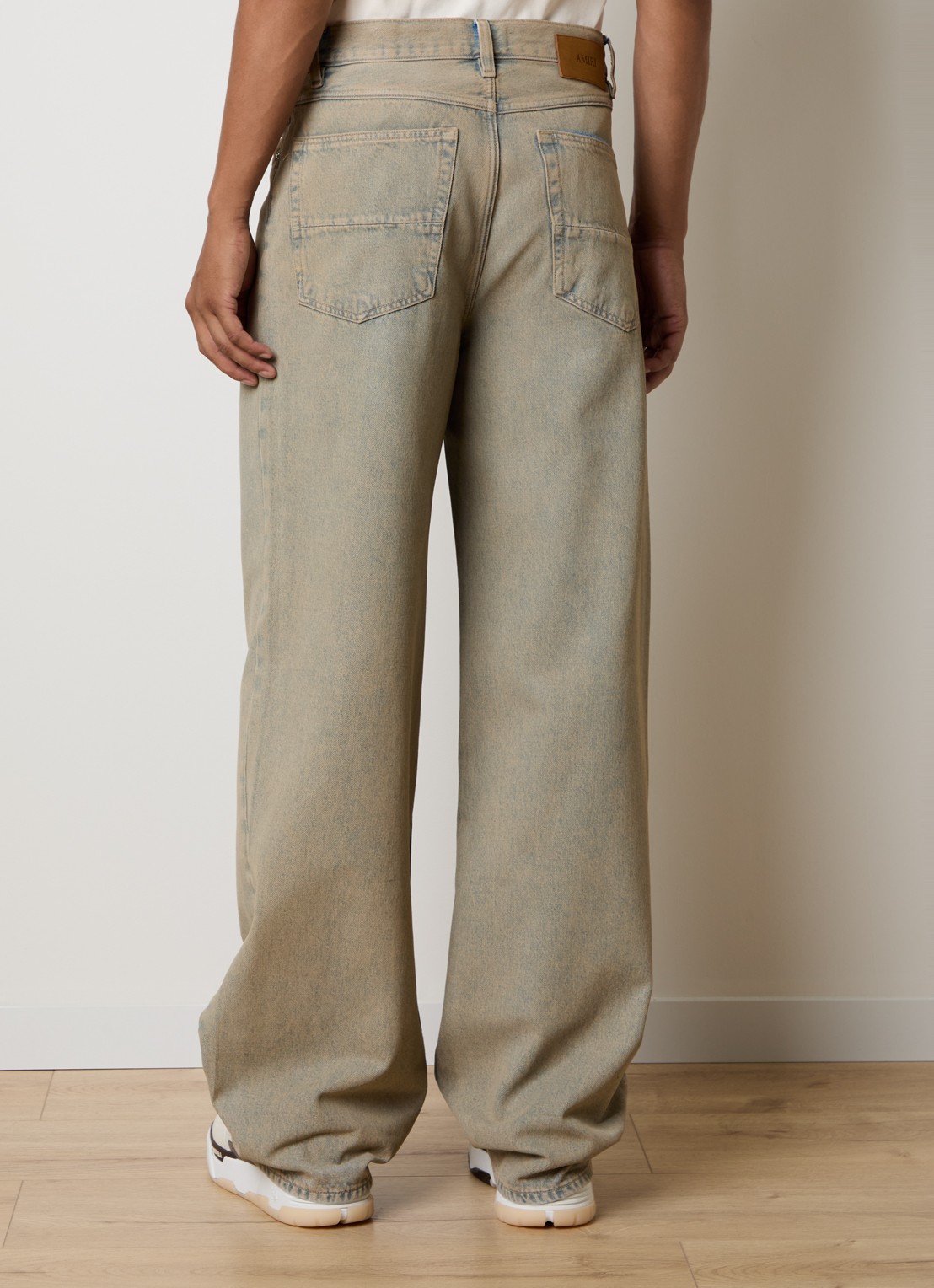 AMIRI Loose fit jeans met verwassen afwerking en steekzakken - achterkant 6 indigo
