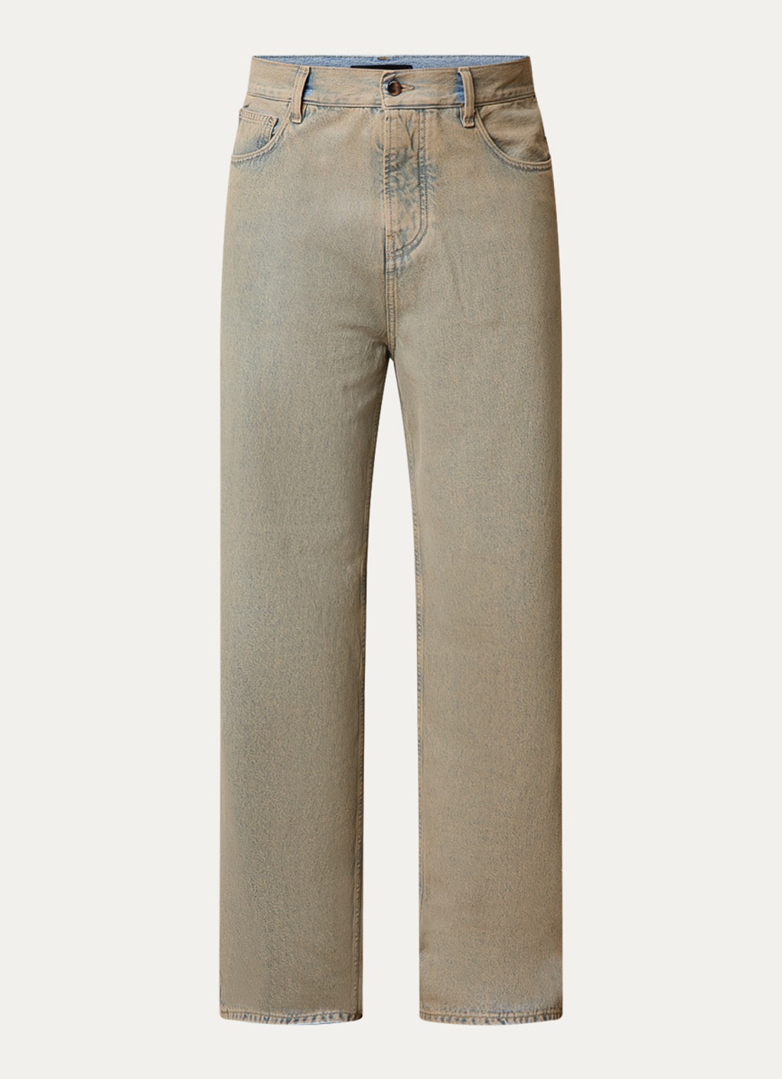 AMIRI Loose fit jeans met verwassen afwerking en steekzakken - voorkant indigo