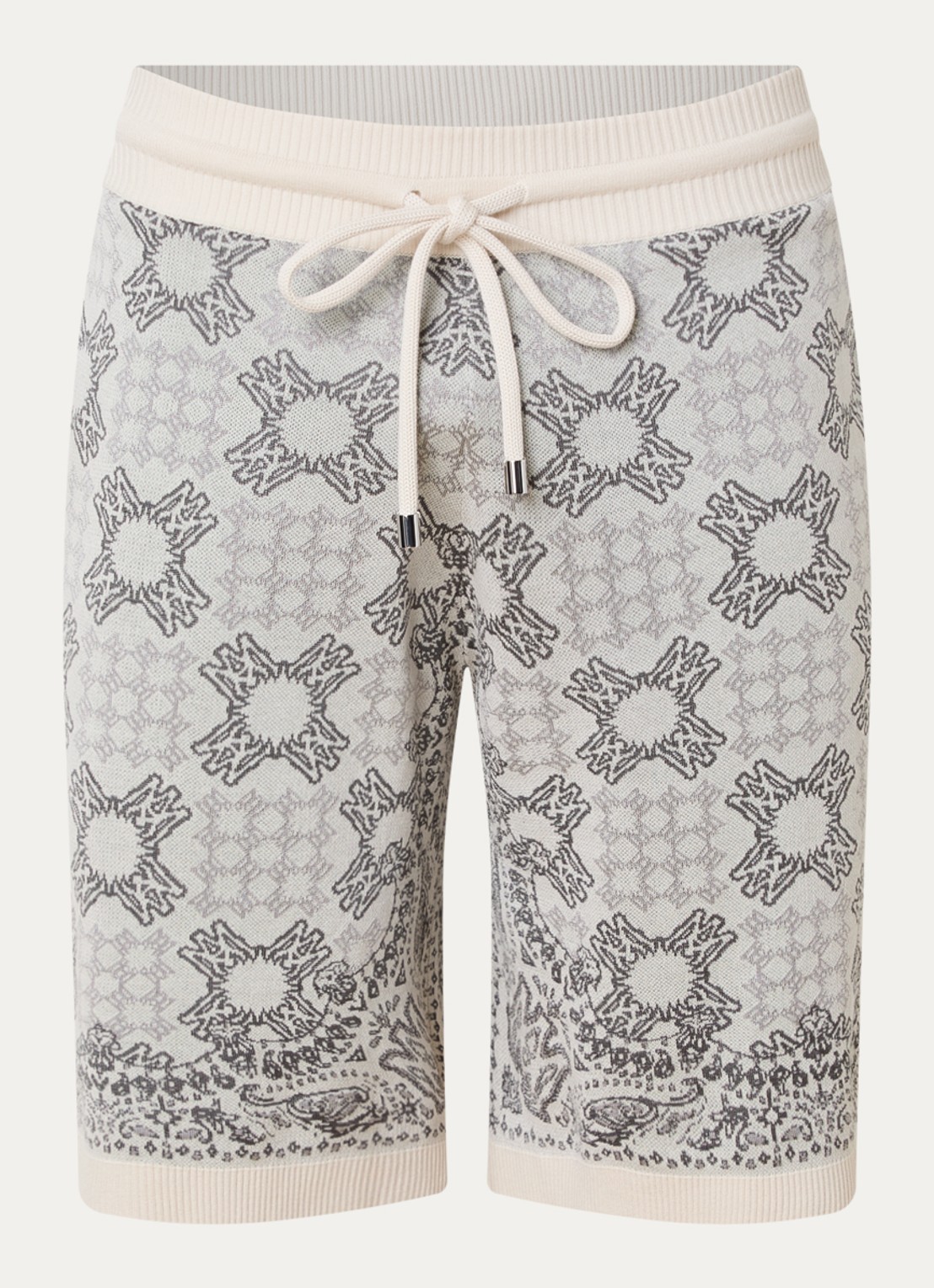 AMIRI Loose fit korte broek met logoborduring - voorkant beige