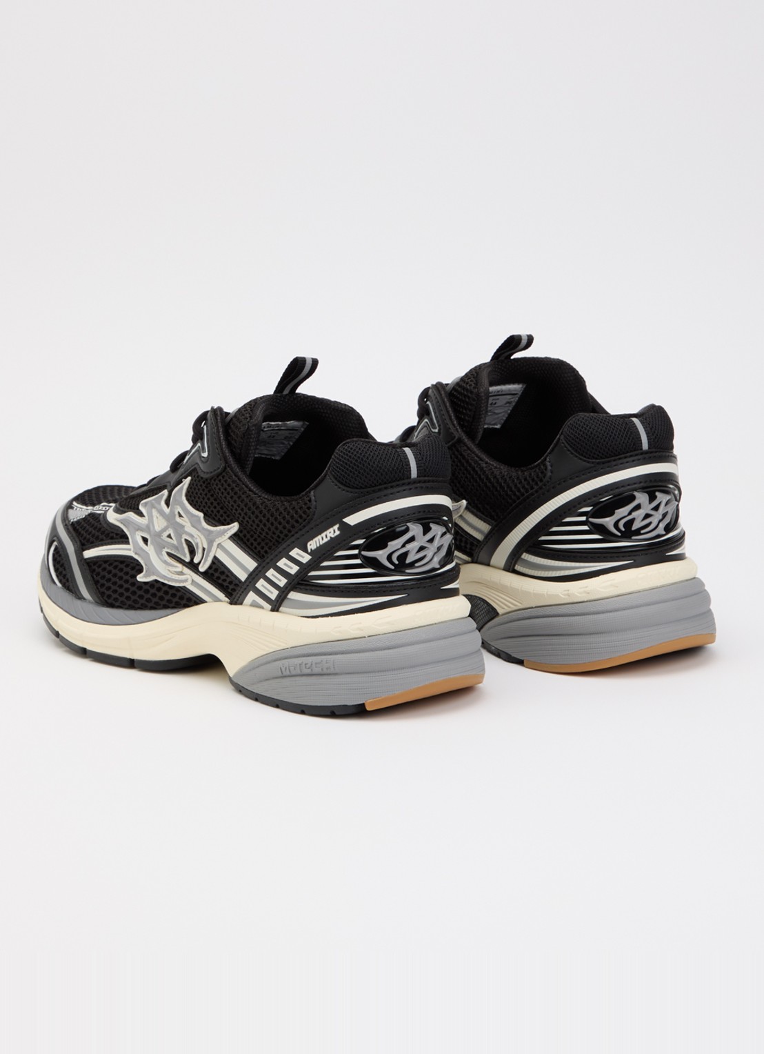 AMIRI M-Tech sneaker van mesh met leren details - achterkant zwart