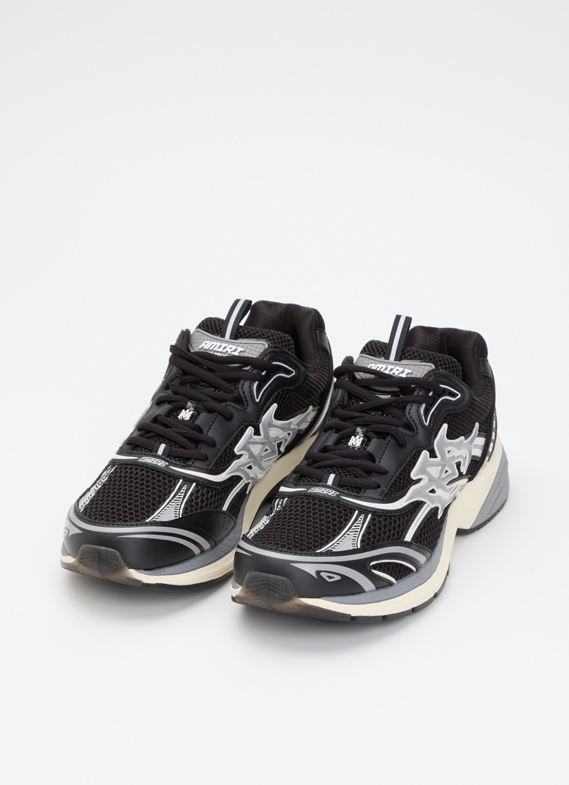 AMIRI M-Tech sneaker van mesh met leren details - detail 2 zwart