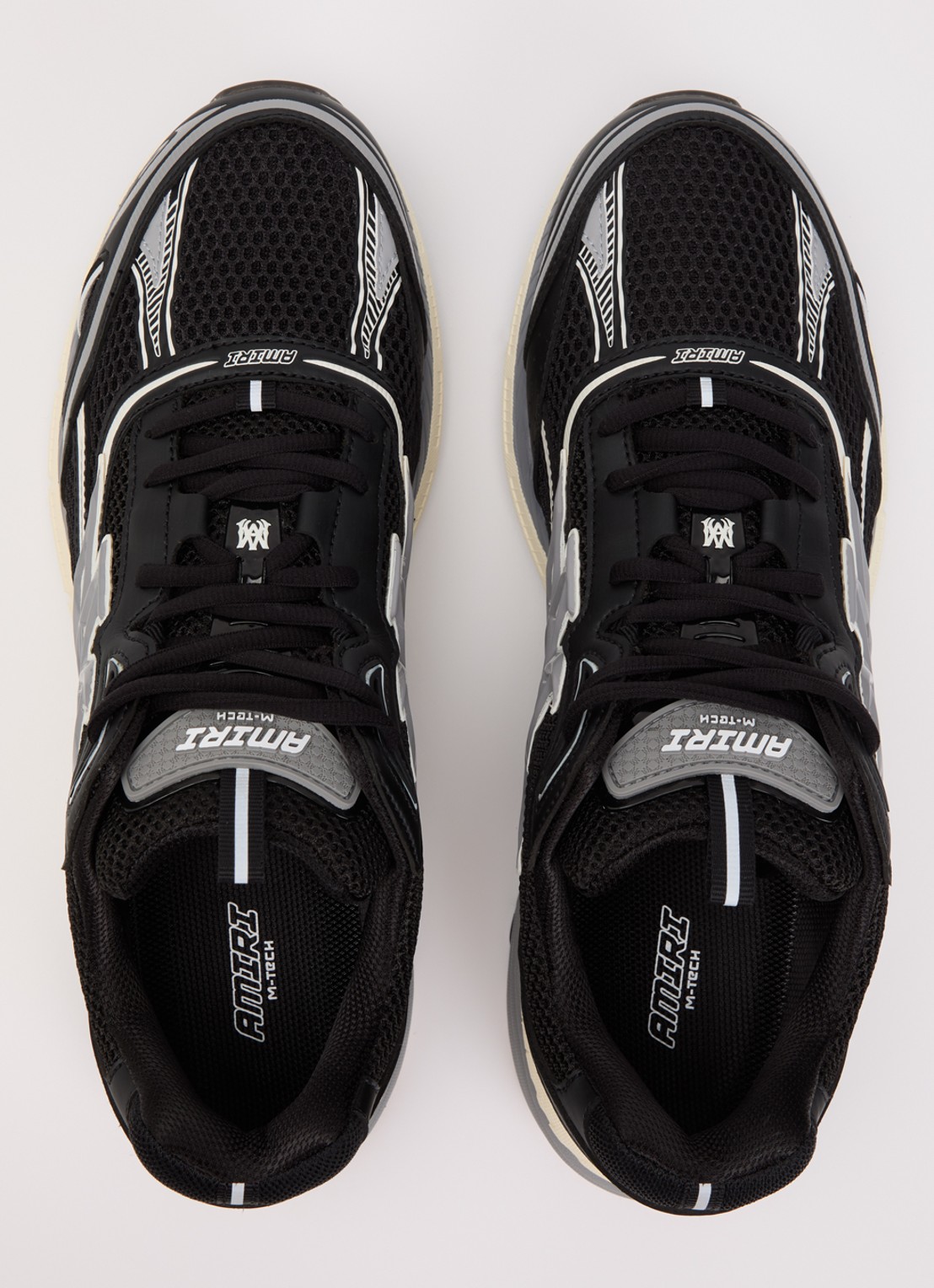 AMIRI M-Tech sneaker van mesh met leren details - detail 3 zwart