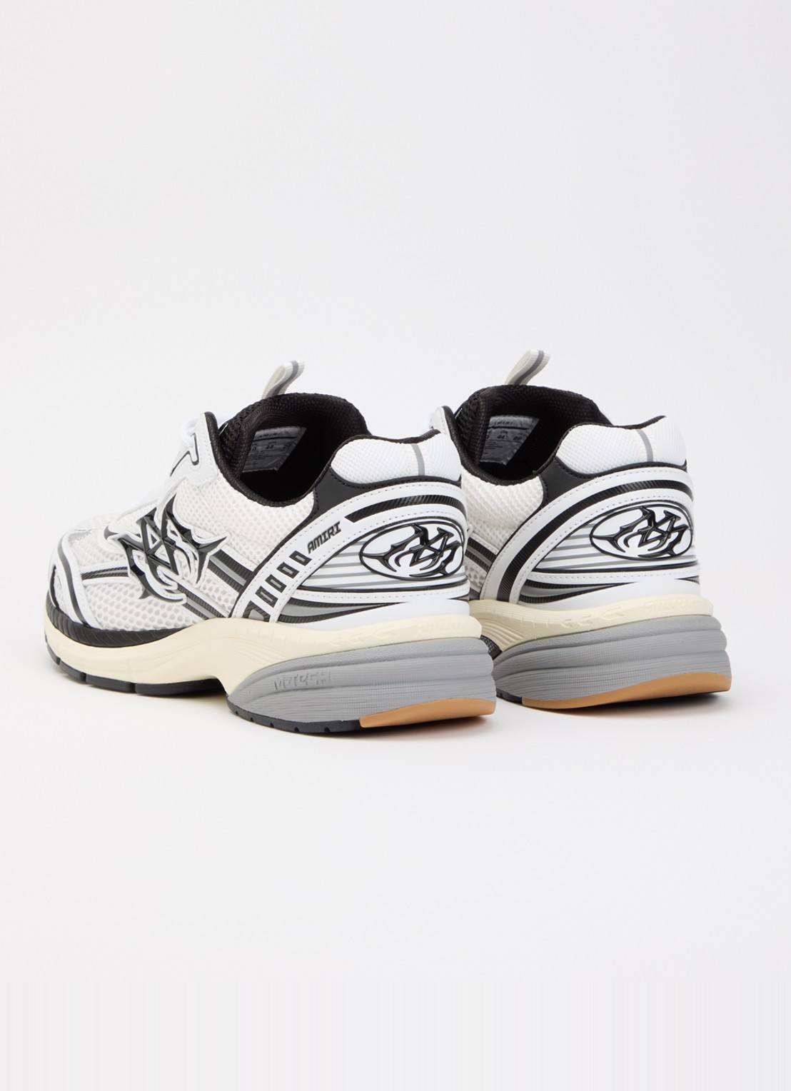 AMIRI M-Tech sneaker van mesh met leren details - achterkant wit