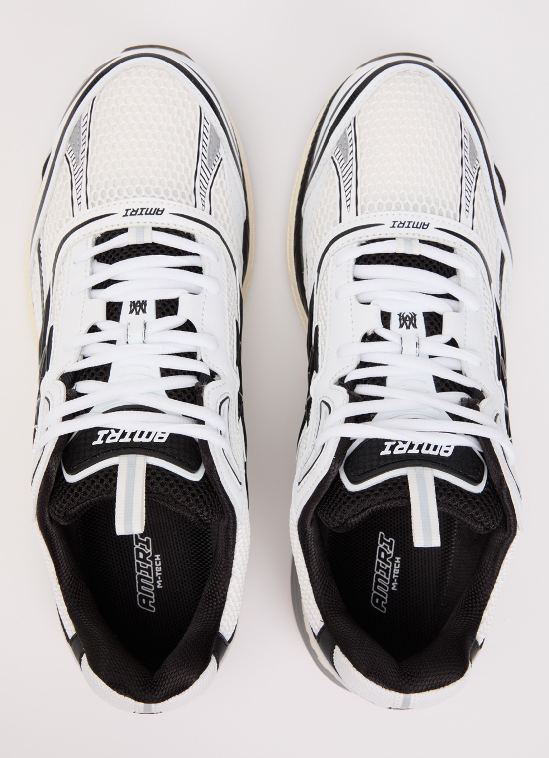 AMIRI M-Tech sneaker van mesh met leren details - detail 4 wit