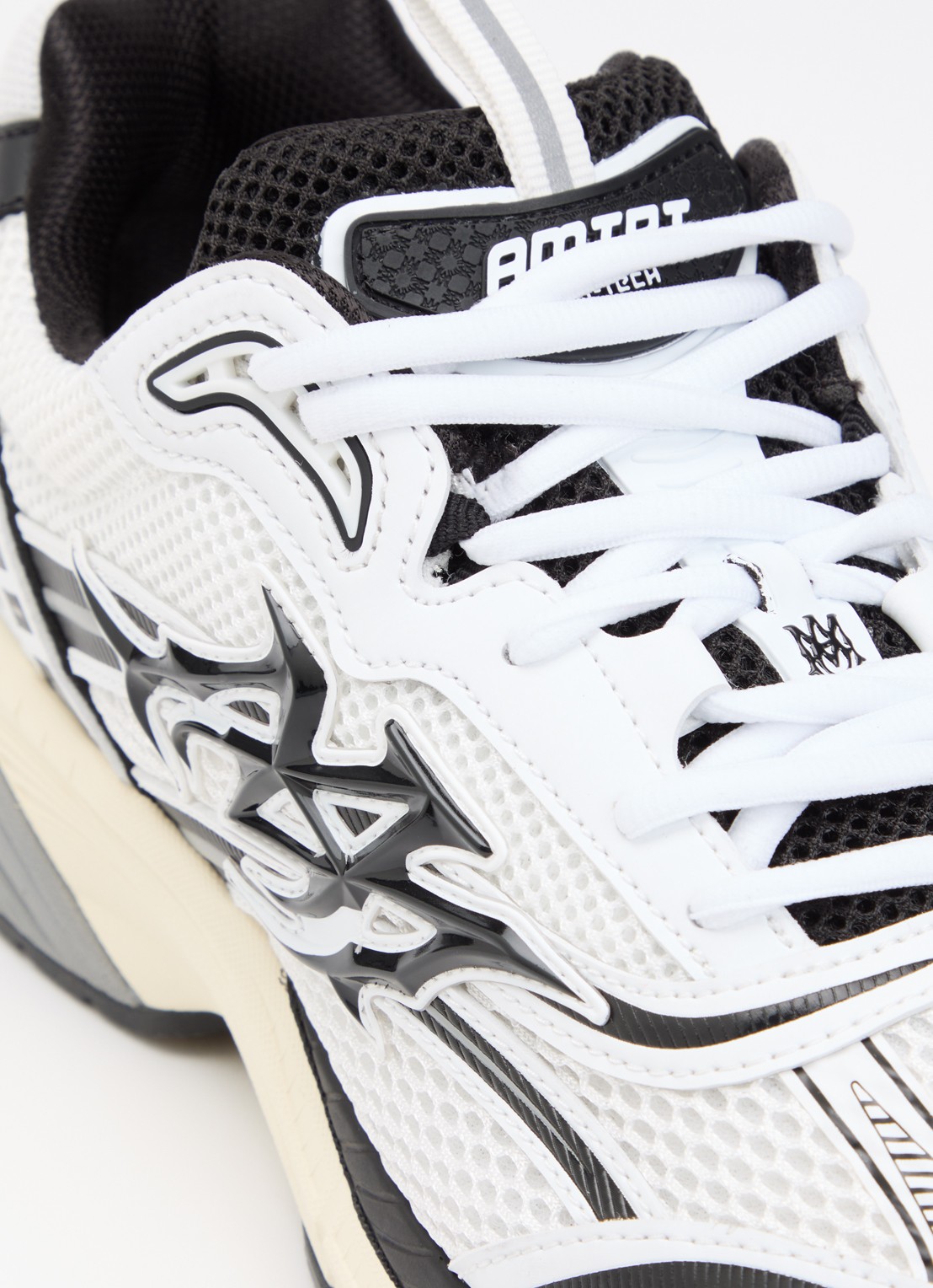 AMIRI M-Tech sneaker van mesh met leren details - detail 6 wit