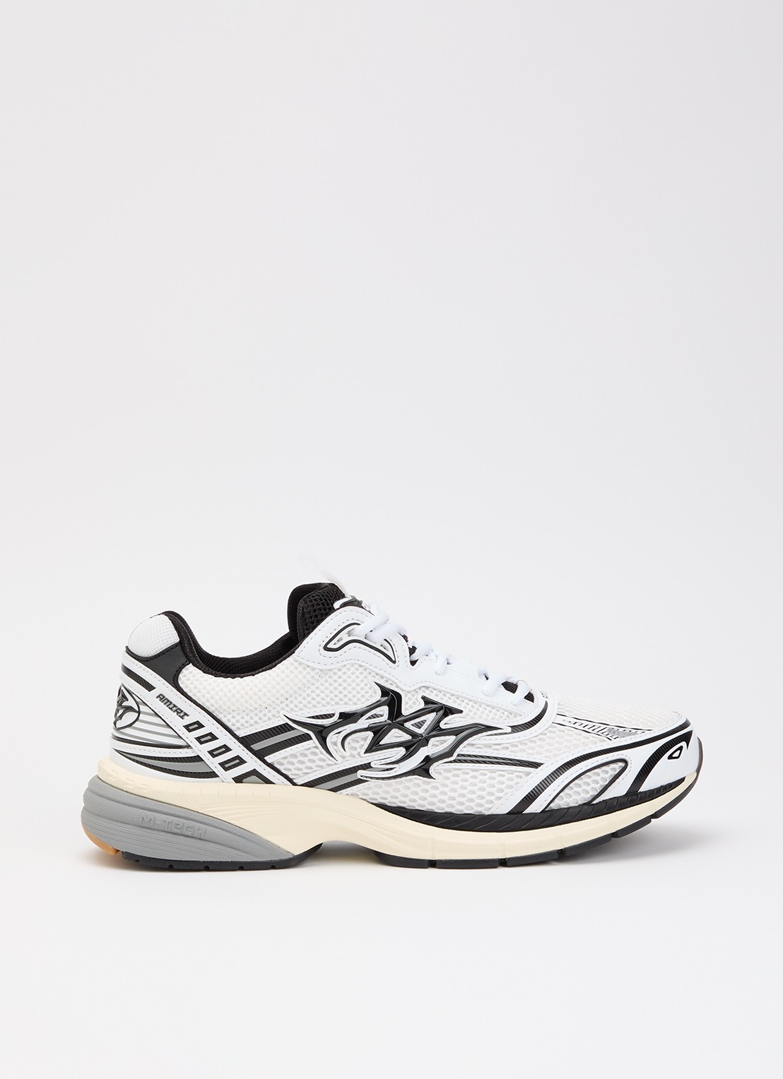 AMIRI M-Tech sneaker van mesh met leren details - voorkant 2 wit