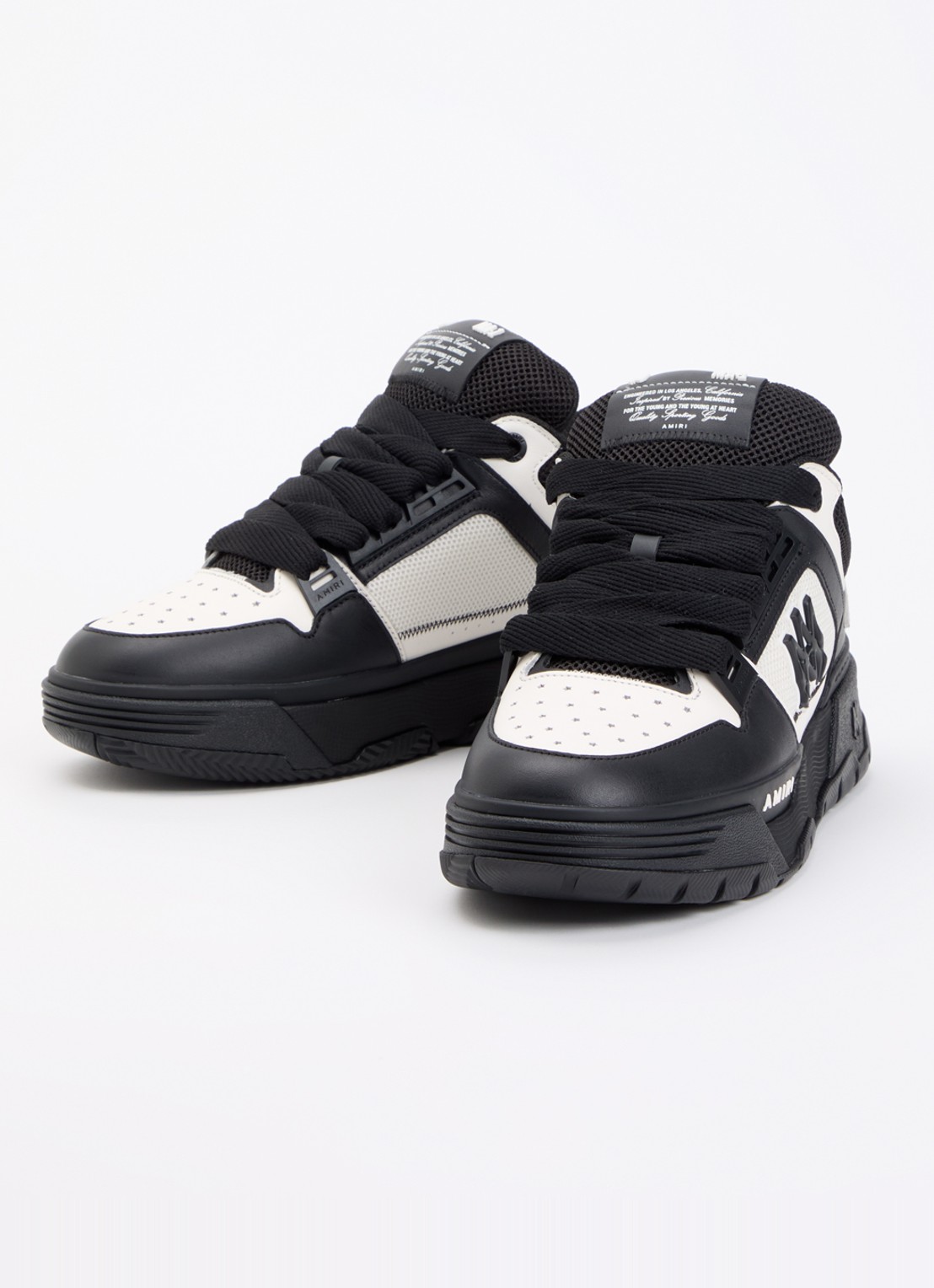 AMIRI MA-1 sneaker van leer met logo - detail 2 zwart