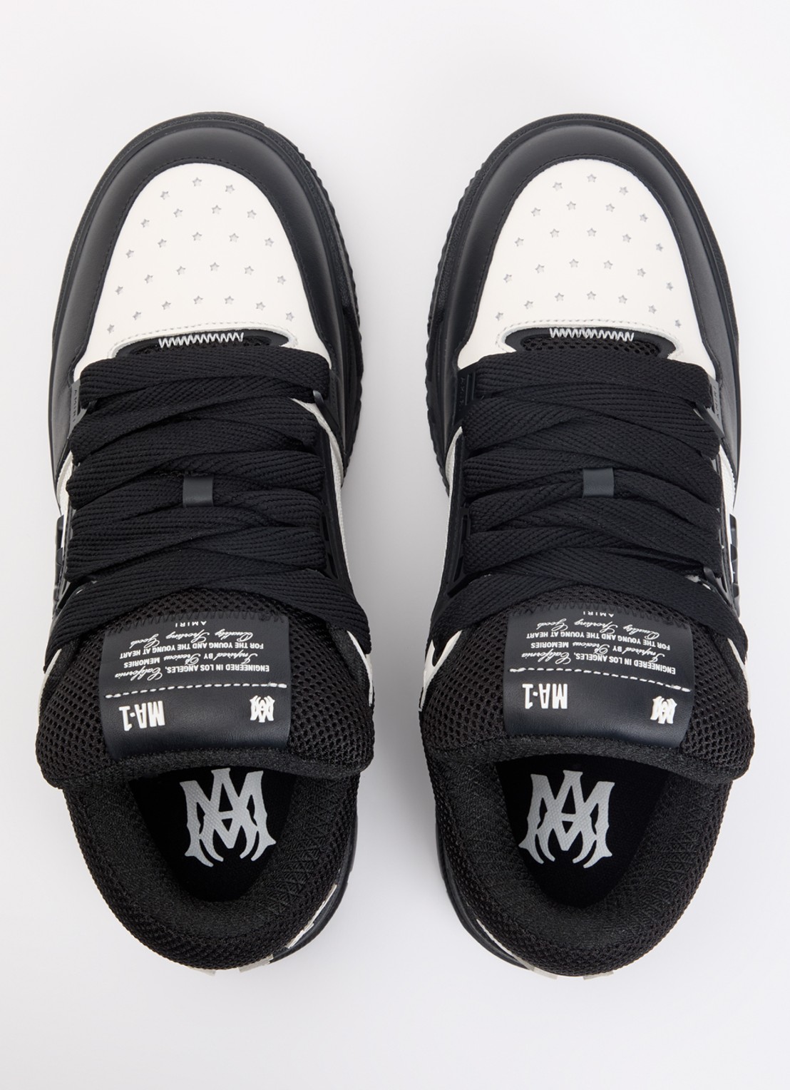 AMIRI MA-1 sneaker van leer met logo - detail 3 zwart
