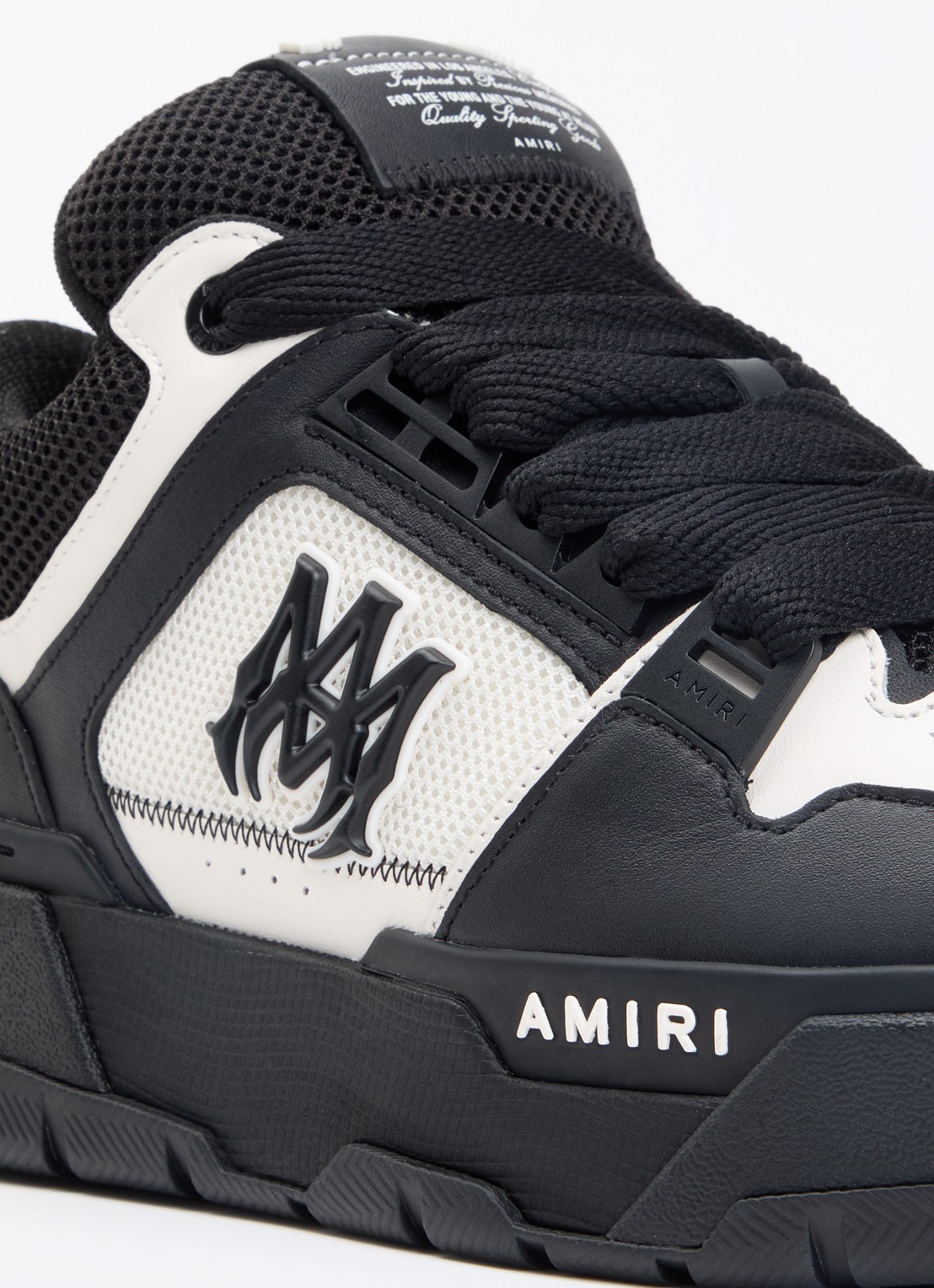 AMIRI MA-1 sneaker van leer met logo - detail 5 zwart